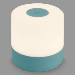 Lámpara de mesa LED recargable Smal, azul, 2.700K, atenuable