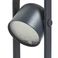 Lámpara de mesa LED recargable Lindby Kalevi, negra, aluminio, CCT