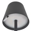 Lámpara de mesa LED recargable Vannie, negra, altura 36 cm, IP44