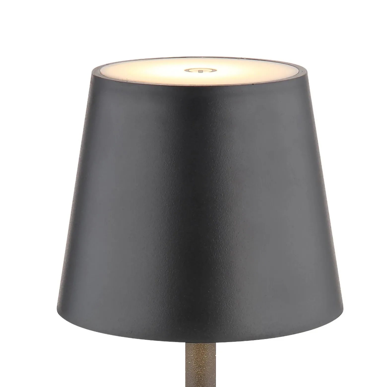Lámpara de mesa LED recargable Vannie, negra, altura 36 cm, IP44
