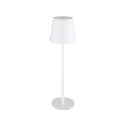 Lámpara de mesa LED recargable Vannie, blanca, altura 36 cm, IP44
