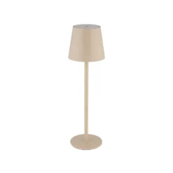 Lámpara de mesa LED recargable Vannie, color arena, altura 36 cm, IP44