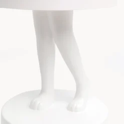 Lámpara de mesa LED recargable KARE Animal Rabbit, blanca, IP54, 29 cm