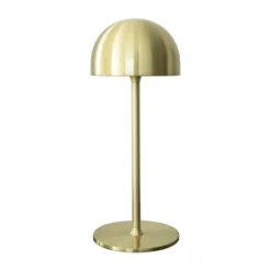 lámpara de mesa LED recargable Tim, color latón, altura 30 cm, IP54
