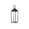 Lámpara de mesa LED recargable Argus, gris oscuro, aluminio/PMMA, altura