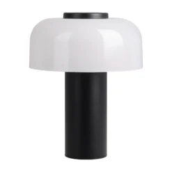 Lámpara de mesa LED recargable Ponente, Ø 16 cm, negro/blanco, CCT
