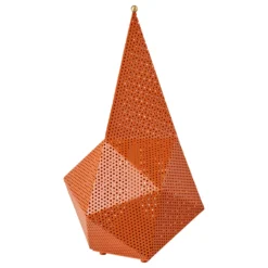 Lámpara de mesa LED recargable Gubi Bagdad, naranja, altura 36 cm, acero