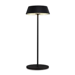 Lámpara de mesa LED Relax con base, negra, funciona con pilas, IP54