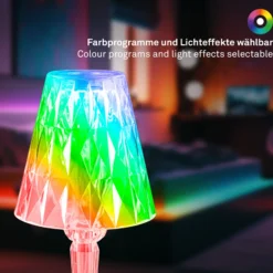 Lámpara de mesa LED 7464010 RGB con control remoto