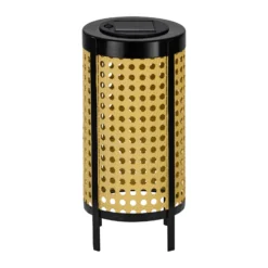 Lámpara de mesa LED solar 48929, altura 26 cm, negro/beige