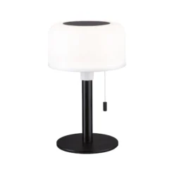 lámpara de mesa LED solar Bartja de Paulmann, negra, IP44 atenuable