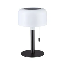 lámpara de mesa LED solar Bartja de Paulmann, negra, IP44 atenuable