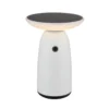 Lámpara de mesa LED solar 36625, blanca, metal, 23 cm, atenuable