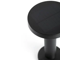 Lámpara de mesa LED solar Cairo, negro, plástico, IP44, 21 cm