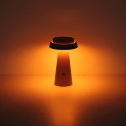 Lámpara de mesa LED solar 36624, rosa, batería recargable, CCT, IP54, atenuable
