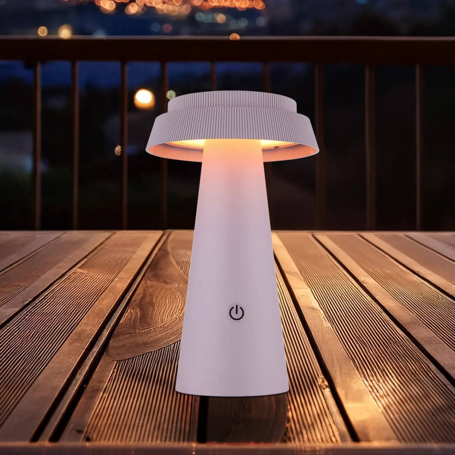 Lámpara de mesa LED solar 36624, rosa, batería recargable, CCT, IP54, atenuable