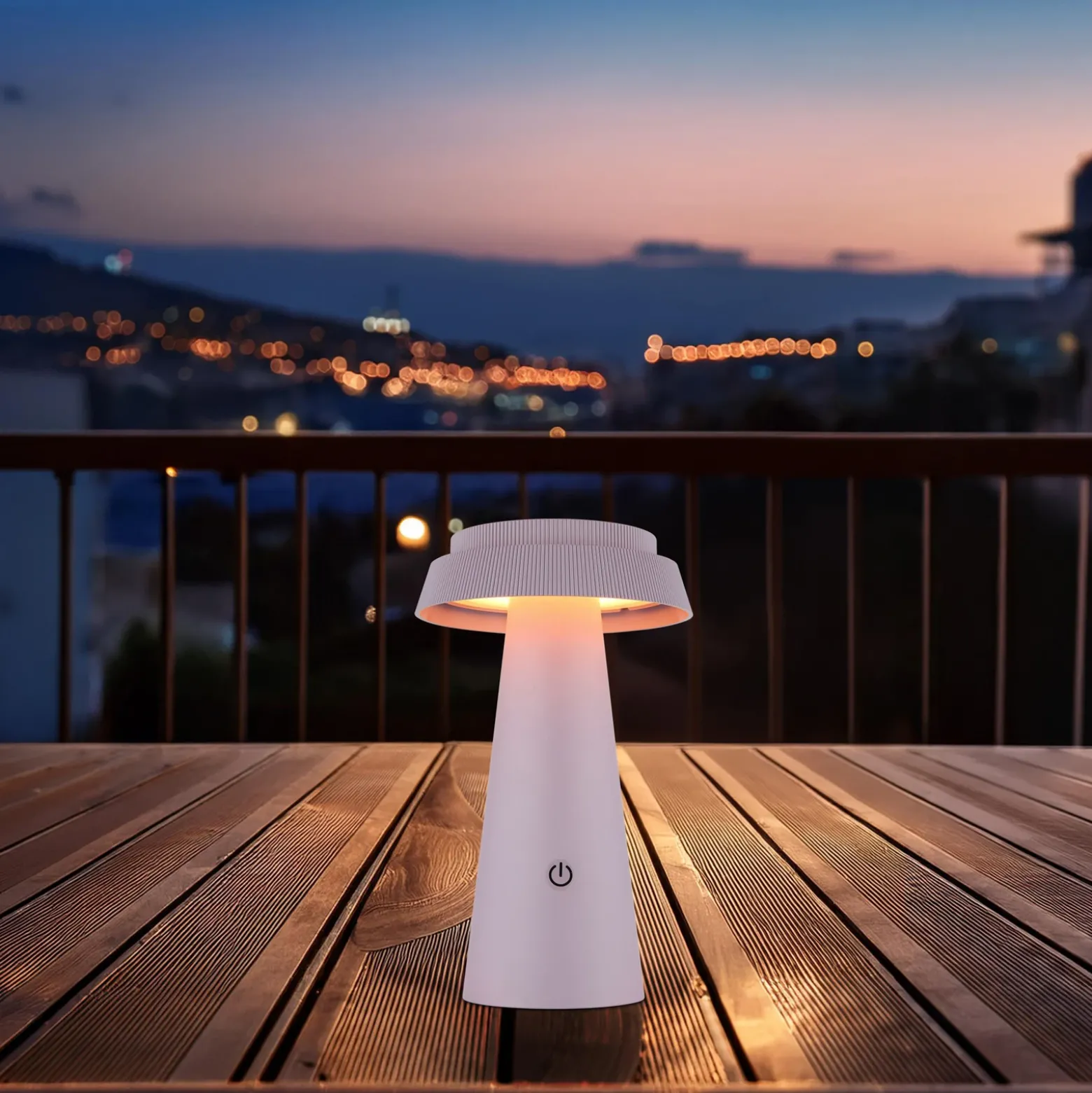 Lámpara de mesa LED solar 36624, rosa, batería recargable, CCT, IP54, atenuable