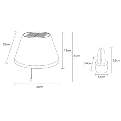 Lámpara de mesa LED solar 36000 tapa de botella plástico blanco