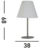 Lámpara de mesa LED solar Venice I, IP44, blanco/plateado
