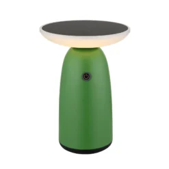 Lámpara de mesa LED solar 36625, verde, metal, 23 cm, atenuable