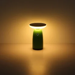 Lámpara de mesa LED solar 36625, verde, metal, 23 cm, atenuable
