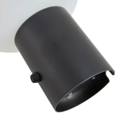 Lámpara de mesa Lindby LED recargable Zelie, negra, aluminio, IP44