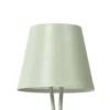 Lámpara de mesa Lindby LED recargable Janea CROSS, verde, metal