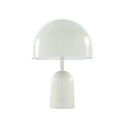 Lámpara de mesa recargable BELL PORTABLE de Tom Dixon, gris claro, 28 cm, IP44
