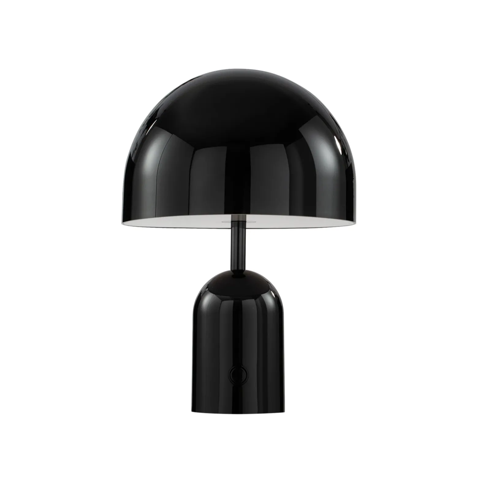 Lámpara de mesa recargable BELL PORTABLE de Tom Dixon, negra, 28 cm, IP44