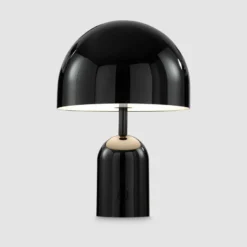 Lámpara de mesa recargable BELL PORTABLE de Tom Dixon, negra, 28 cm, IP44