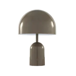 Lámpara de mesa recargable BELL PORTABLE de Tom Dixon, color topo, 28 cm, IP44
