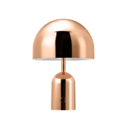 Lámpara de mesa recargable BELL PORTABLE de Tom Dixon, cobre, 28 cm IP44