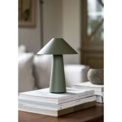 Lámpara de mesa recargable Globen Lighting Cannes, verde, 26 cm IP44