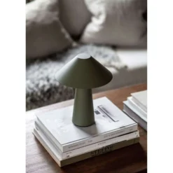 Lámpara de mesa recargable Globen Lighting Cannes, verde, 26 cm IP44