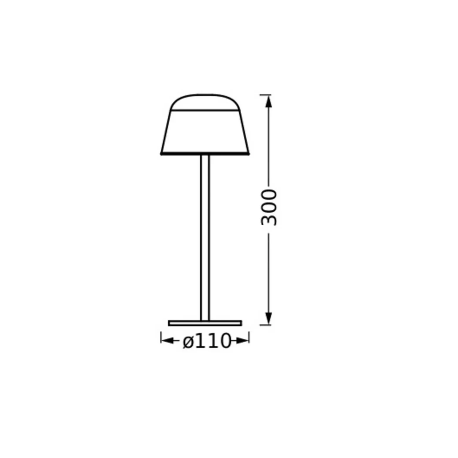 Lámpara de mesa recargable LED OSRAM ENDURA STYLE magenta 30 cm IP44 CCT