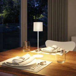 Lámpara de mesa recargable LED Tuni de Paulmann, blanca, plástico, IP44