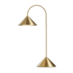 Lámpara de mesa recargable LED FRANDSEN Grasp, color latón, altura 47 cm