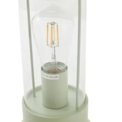 Lámpara de mesa recargable Lindby Yvette, verde, IP44, regulador táctil