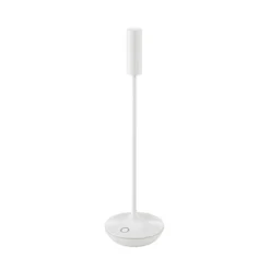 Lámpara de mesa recargable Nucandle LED, blanca, IP54, atenuable