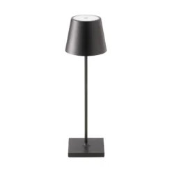 Lámpara de mesa recargable Nuindie LED, USB-C, negra, IP54, atenuable
