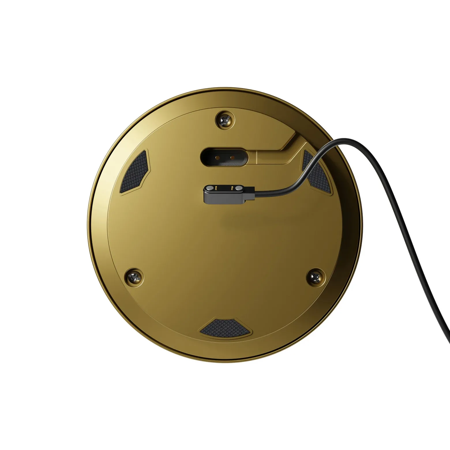 Lámpara de mesa recargable Numotion LED, dorada, cristal, IP54, atenuable