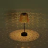 Lámpara de mesa solar 36634-2A en 2 ud negro/ámbar