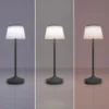 Lámpara de mesa solar LED Emmi CCT recargable gris