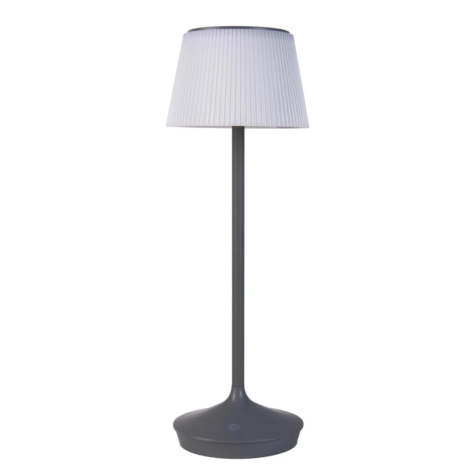 Lámpara de mesa solar LED Emmi CCT recargable gris