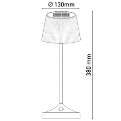 Lámpara de mesa solar LED Emmi CCT recargable gris