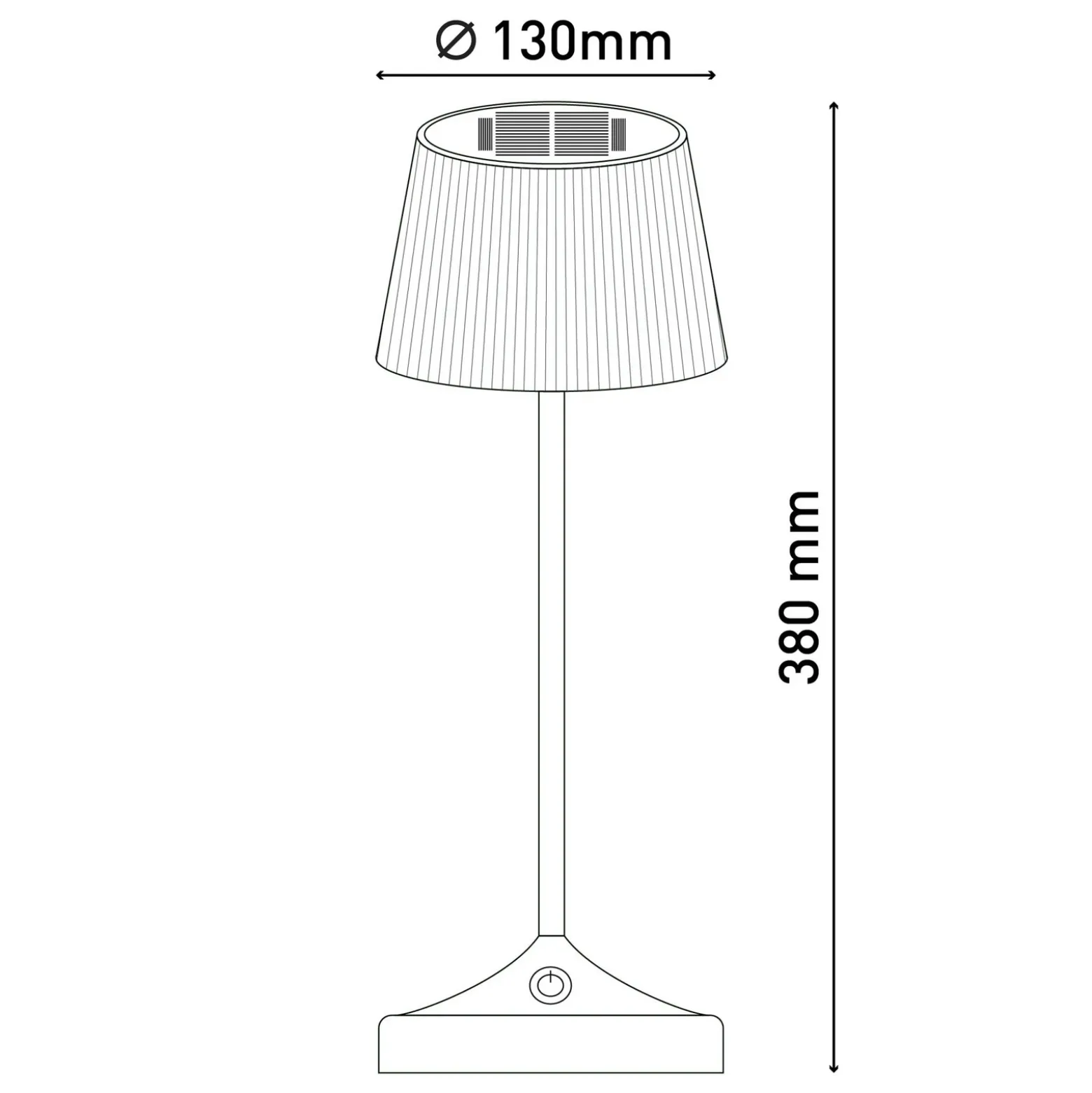 Lámpara de mesa solar LED Emmi CCT recargable gris