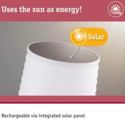 Lámpara de mesa solar LED Ilanga de Paulmann, antracita, 30 cm, IP44