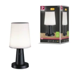 Lámpara de mesa solar LED Ilanga de Paulmann, antracita, 30 cm, IP44