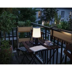 Lámpara de mesa solar LED Ilanga de Paulmann, antracita, 30 cm, IP44