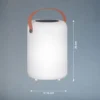 Lámpara de mesa solar LED Orno blanco cálido y RGB